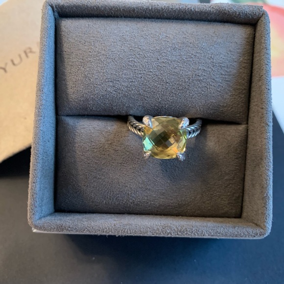 David Yurman ring, Size 8, citrine color. - Picture 3 of 3